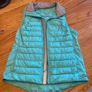 Tangerine Quilted Vest Aqua, Large